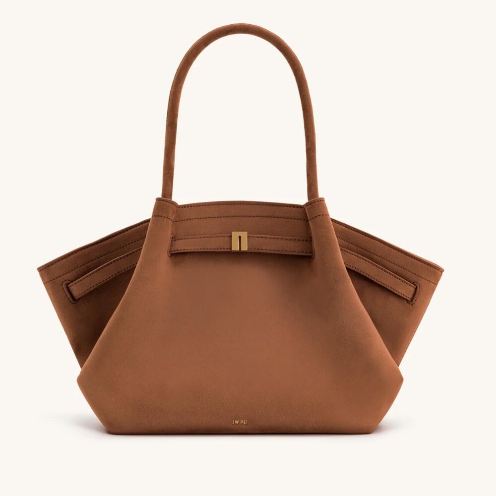 JW PEI - Hana Medium Faux Suede Tote Bag - Brown
